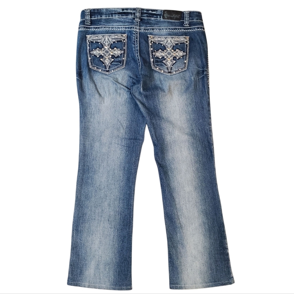 Soundgirl Womens Embellished Bootcut Jeans Size 15